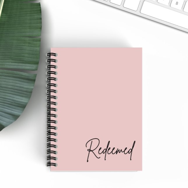 Caderno Espiral Redeemed Minimalist Blush Christian Faith (Criador carregado)