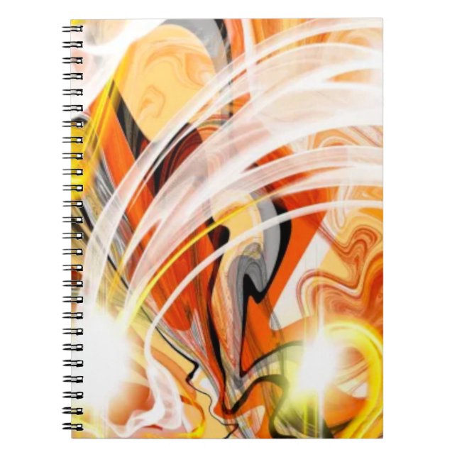 Caderno Espiral Redemoinho Dourado Escuro (Frente)