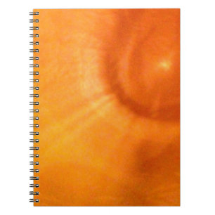 Caderno Espiral Redemoinho Laranja Iluminado