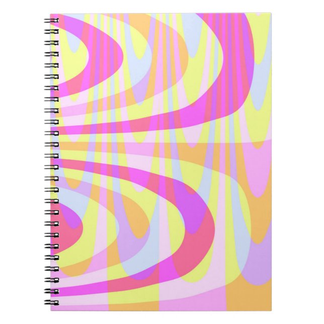 Caderno Espiral redemoinhos dos anos 70 (Frente)