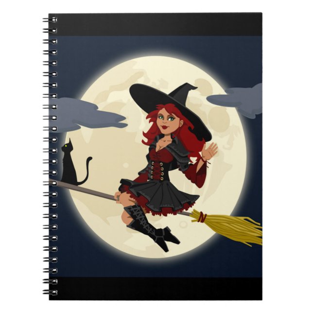 CADERNO ESPIRAL REDHEADED HALLOWEEN WITCH (Frente)