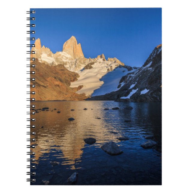 Caderno Espiral Reflexão de Fitz Roy no nascer do sol (Frente)