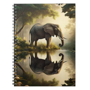 Caderno Espiral Reflexão de um Elefante