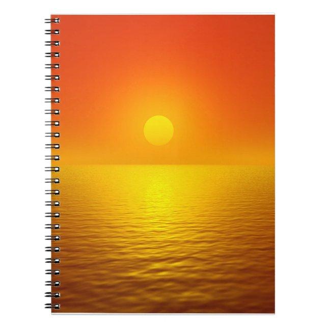 Caderno Espiral Reflexão por Sunset (Frente)