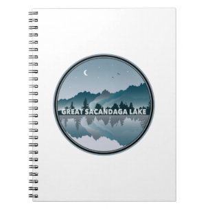 Caderno Espiral Reflexão sobre o Lago excelente Sacandaga em Nova