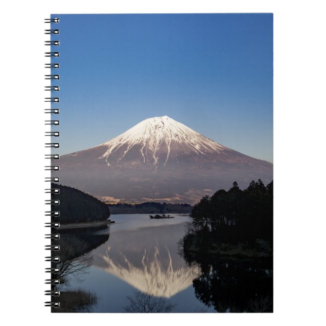 Caderno Espiral Reflexão sobre o Lago Fuji (Frente)