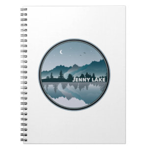 Caderno Espiral Reflexão sobre o Parque Nacional de Jenny Lake Gra