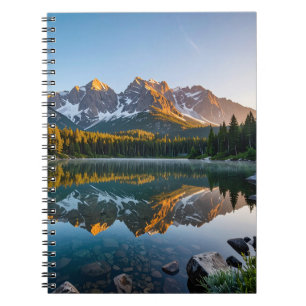 Caderno Espiral Reflexo do Lago da Montanha