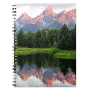 Caderno Espiral Reflexões grandes de Teton sobre a lagoa do casto