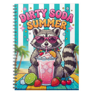 Caderno Espiral Refrigerante Sujo de Verão Bebida de Verão do Gua