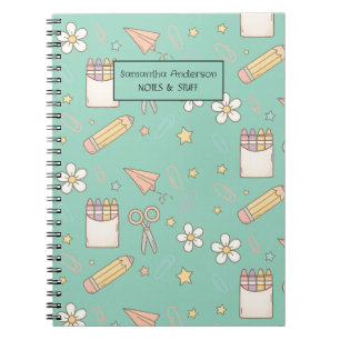 Caderno Espiral Refúgio ao padrão escolar Abastecimento escolar