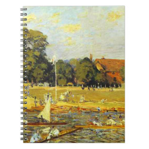 Caderno Espiral Regata em Hampton Court Alfred Sisley Poster