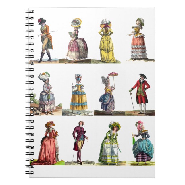 Caderno Espiral Regency French Fashion Design Marie Antoinette (Frente)