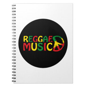 Caderno Espiral Reggae Music design, reggae art