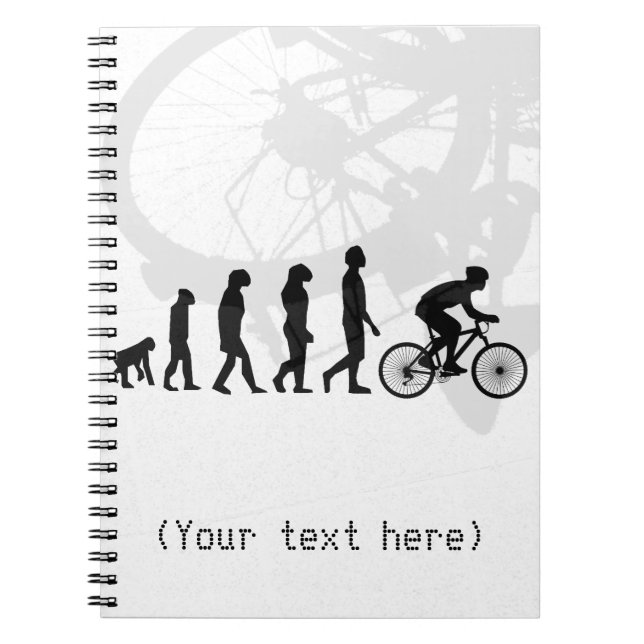 Caderno Espiral Regime de Evolução Humana de Ciclismo Moderno (Frente)