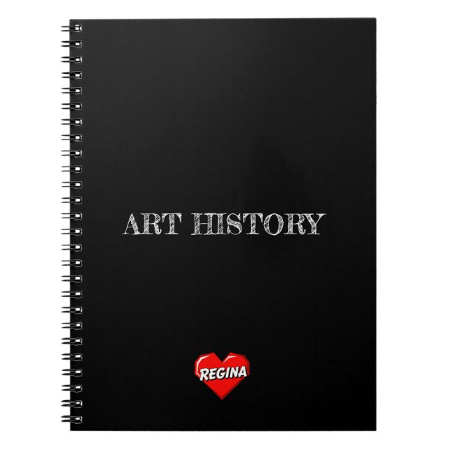 Caderno Espiral Regina Heart Black (Frente)