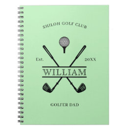 Caderno Espiral Registro de Progresso do Golfer Cross Club
