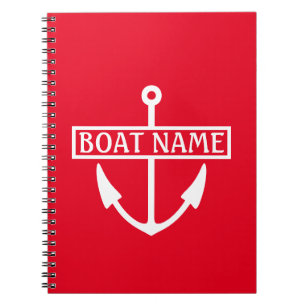 Caderno Espiral Registro do Capitão do Nome do Barco