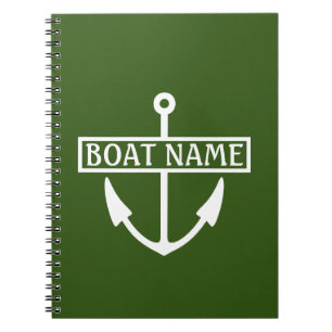 Caderno Espiral Registro do Capitão do Nome do Barco