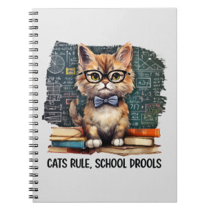 Caderno Espiral Regra de Gatos, Linguins Escolares
