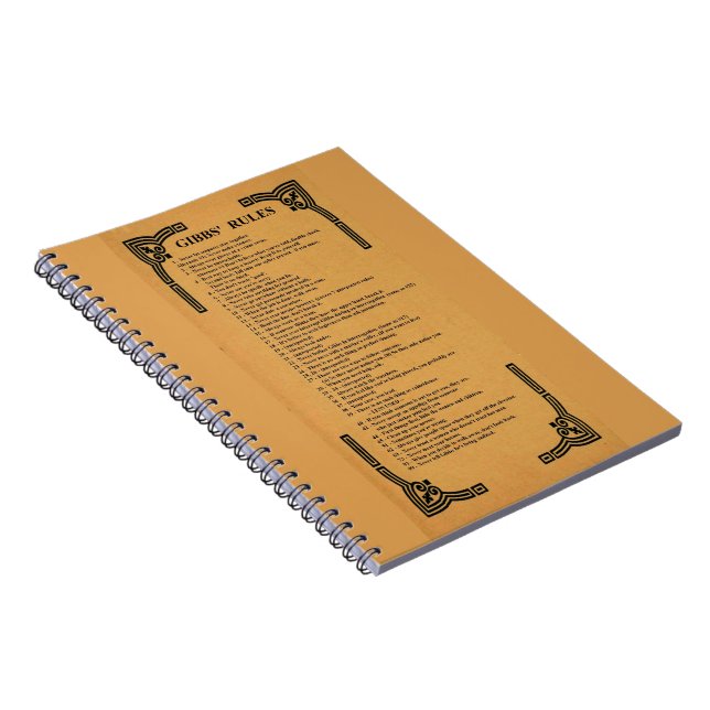 Caderno Espiral regras de Gibbs (Lado Direito)