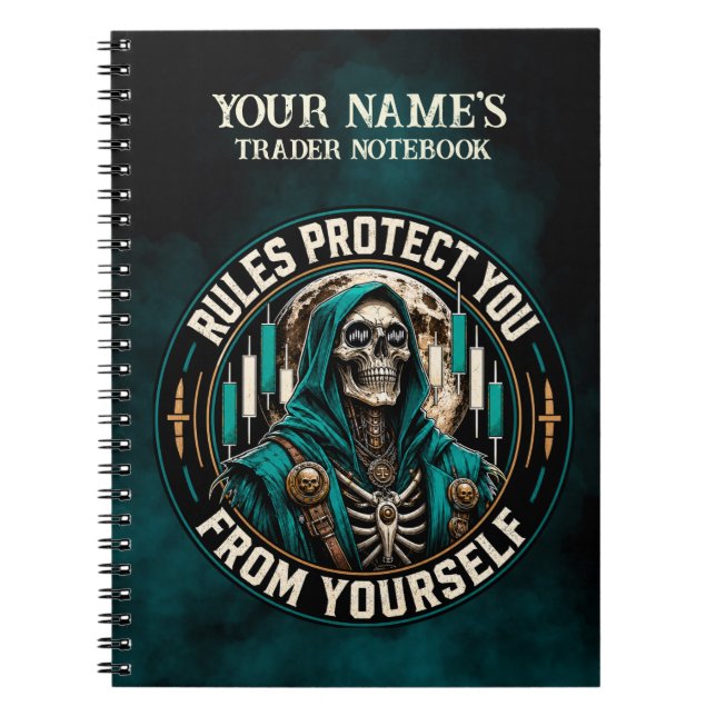 Caderno Espiral Regras Protegem Você de Si Mesmo Fumaça Teal Ceifa (Frente)