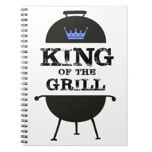 Caderno Espiral Rei Da Grelha, Coroa Azul Preta