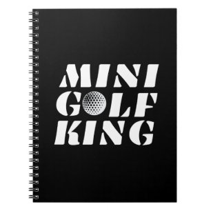 Caderno Espiral Rei do Minigolfe Campeão de Minigolfe Vencedor