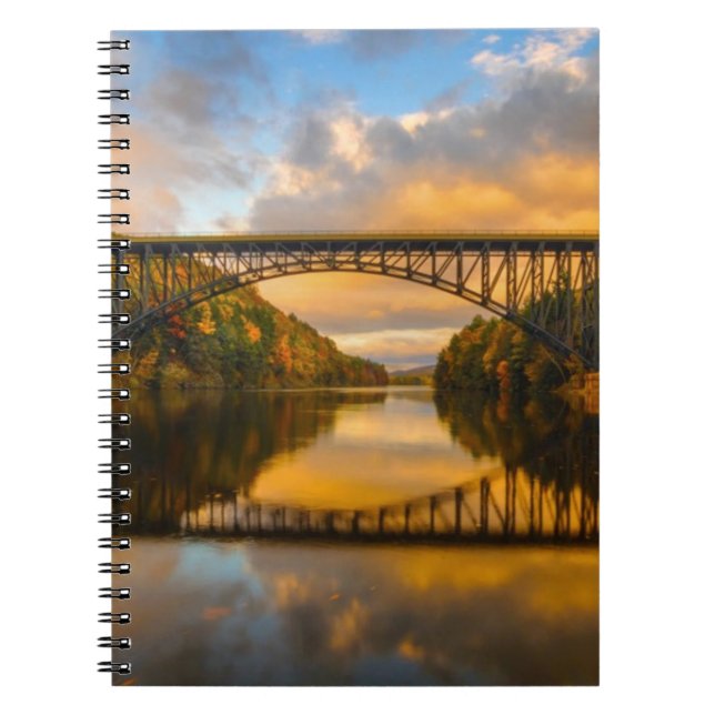 Caderno Espiral Rei francês Ponte na queda (Frente)
