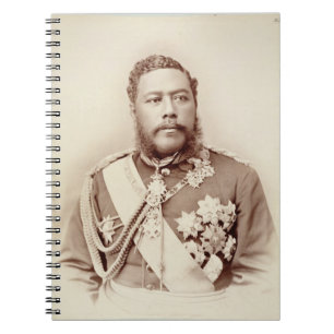 Caderno Espiral Rei Kalakaua (1836-91), c19th atrasado (foto do