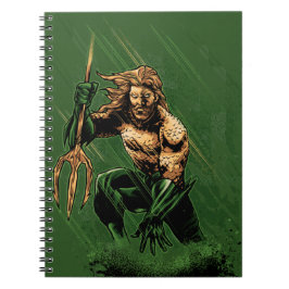 Caderno Espiral Rei Oceano Guerreiro Tridente Arte de Quadrinhos D