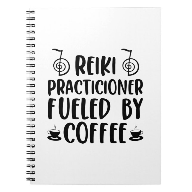 Caderno Espiral Reiki & Coffee | Reiki Master Reiki Gift Ideas (Frente)