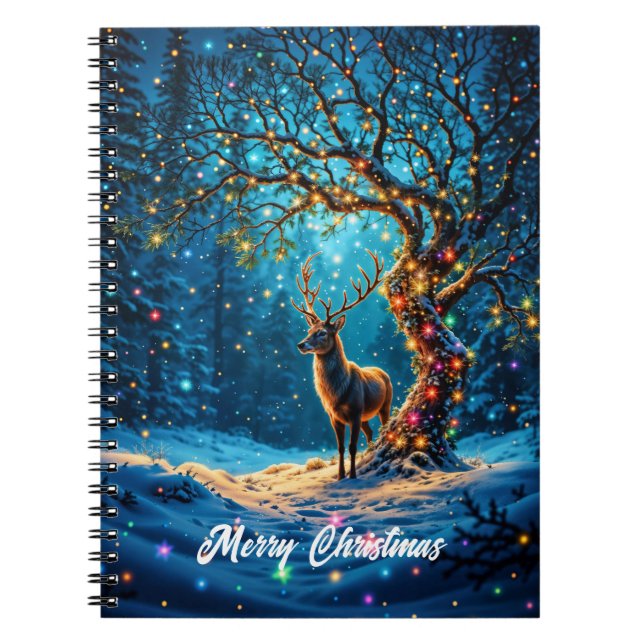 Caderno Espiral Reindeer Feliz Semanas de Natal (Frente)