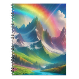 Caderno Espiral Reino Fantástico Arco-íris Encantador