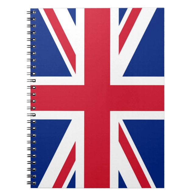 Caderno Espiral Reino Unido Bandeira Union Jack das Colônias Britâ (Frente)