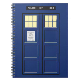 Caderno Espiral Reino Unido - Cabine Pública da Polícia Azul 1