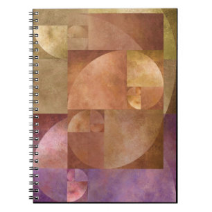 Caderno Espiral Relação dourada, espiral de Fibonacci