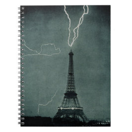 Caderno Espiral Relâmpago atinge a Torre Eiffel