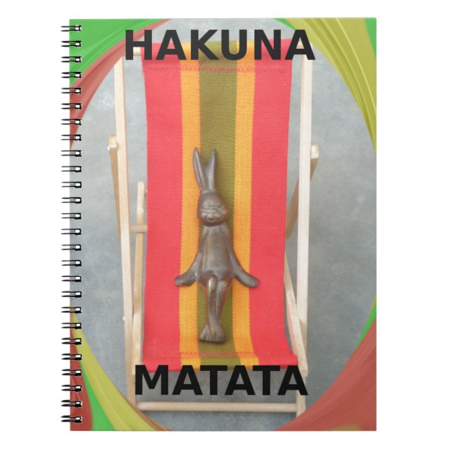 Caderno Espiral Relaxando o Design de Trabalho de arte de vetor de (Frente)