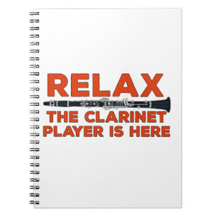 Caderno Espiral Relaxe o Clarinet Player está aqui