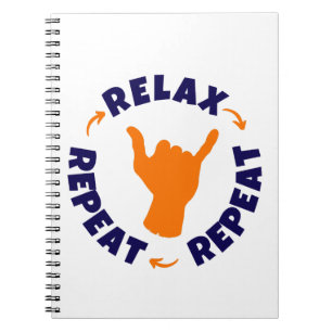 Caderno Espiral Relaxe. Repita. Repita.