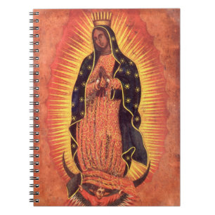 Caderno Espiral Religião Vintage Virgem Maria Nossa Senhora de Gua