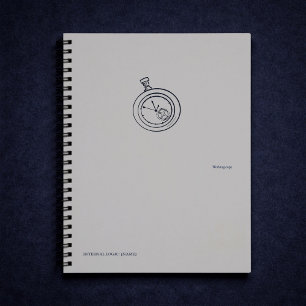 Caderno Espiral Relógio de Bolso de Estudo Noturno da Academia Som
