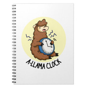 Caderno Espiral Relógio de um Llama Engraçado Piada de Llama