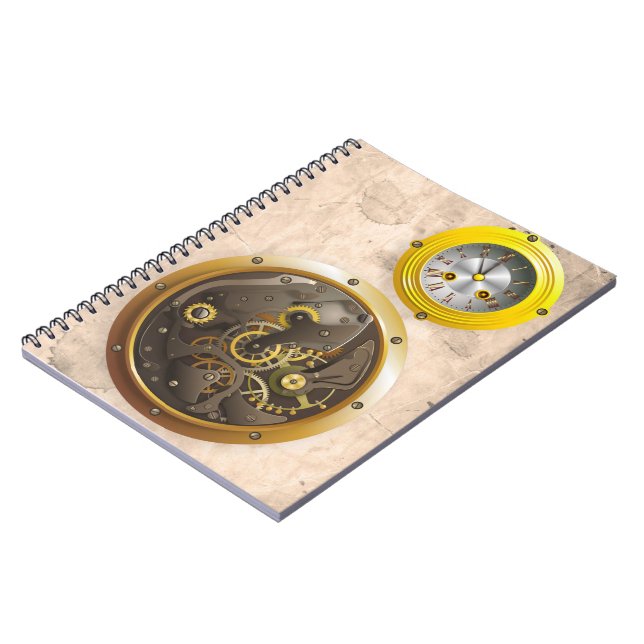 Caderno Espiral Relógio Steampunk (Left Side)