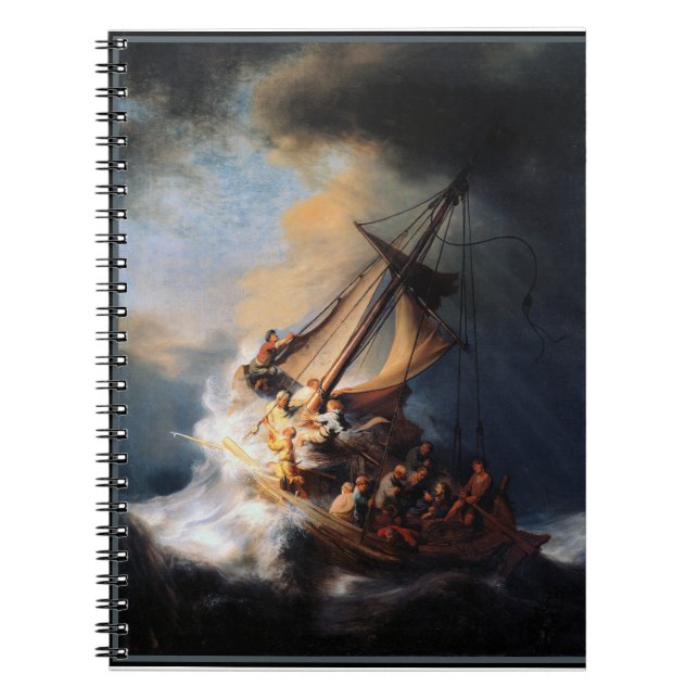 Caderno Espiral Rembrandt - A Tempestade do Mar de Galileu iPad A (Frente)