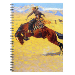 Caderno Espiral Remington Old West Horse and Cowboy