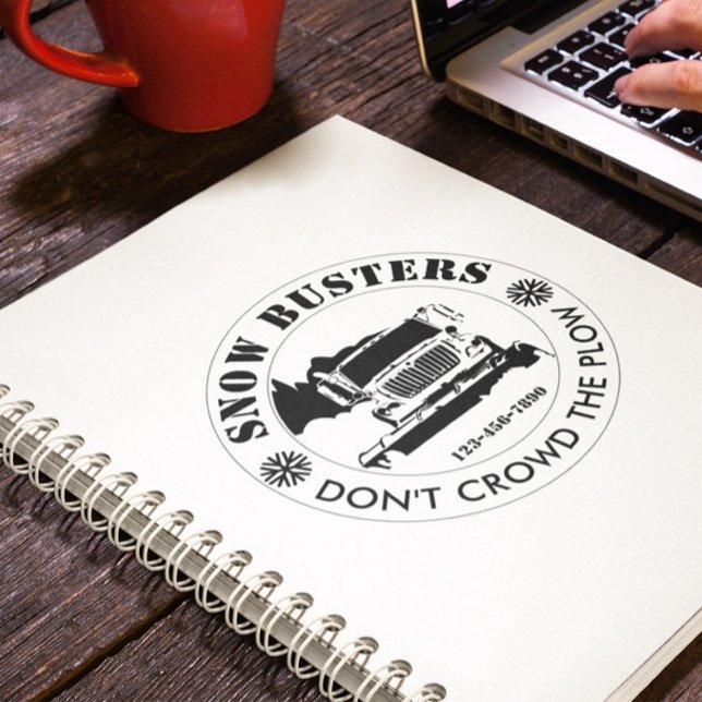 Caderno Espiral Remoção de neve Empresa Adicione seu logotipo pers (Criador carregado)