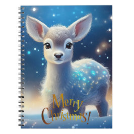 Caderno Espiral Rena com saudação de Feliz Natal