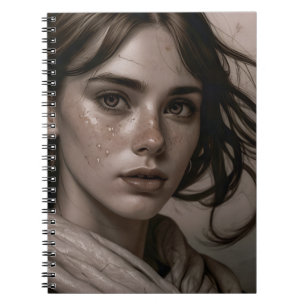 Caderno Espiral Renaissance Style Woman Portrait Journal